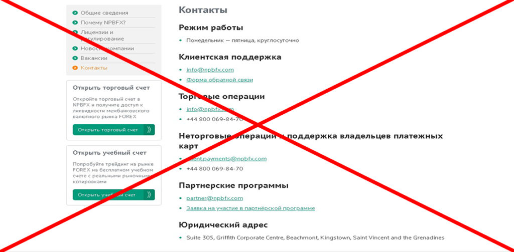 контакты npbfx