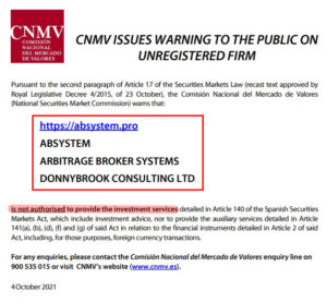 ABSystem CNMV